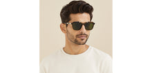Load image into Gallery viewer, Brown Square Full Rim Unisex Sunglasses by John Jacobs-233508