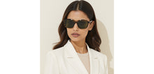 Load image into Gallery viewer, Brown Square Full Rim Unisex Sunglasses by John Jacobs-233508