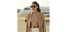 Load image into Gallery viewer, Brown Square Full Rim Unisex Sunglasses by John Jacobs-233508