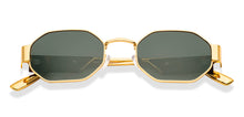 Load image into Gallery viewer, Gold Hexagonal Full Rim Unisex Sunglasses by Lenskart-232003