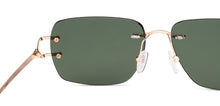 Load image into Gallery viewer, Gold Rectangle Rimless Unisex Sunglasses by Lenskart-228477