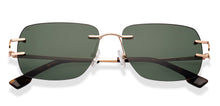 Load image into Gallery viewer, Gold Rectangle Rimless Unisex Sunglasses by Lenskart-228477