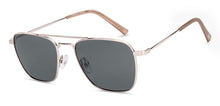 Load image into Gallery viewer, Silver Rectangle/ Square Full Rim Unisex Sunglasses by Vincent Chase-217967