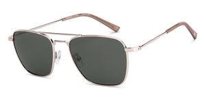 Silver Rectangle/ Square Full Rim Unisex Sunglasses by Vincent Chase-217968