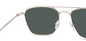 Silver Rectangle/ Square Full Rim Unisex Sunglasses by Vincent Chase-217968