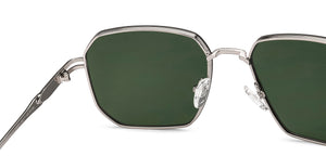 Silver Rectangle/ Square Full Rim Unisex Sunglasses by Vincent Chase-216041