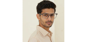 Grey Rectangle Full Rim Unisex Eyeglasses by Lenskart Air-231961