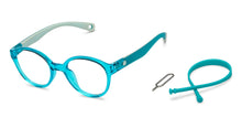 Load image into Gallery viewer, Blue Round Full Rim Kids Eyeglasses by Hooper-210490