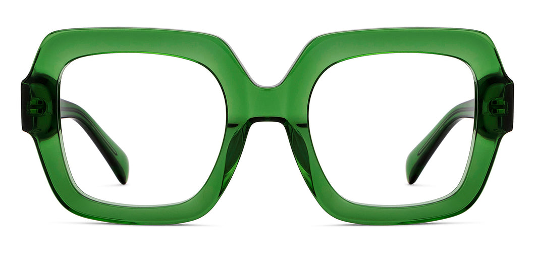 Green Geometric Full Rim Unisex Eyeglasses by Lenskart STUDIO-217543