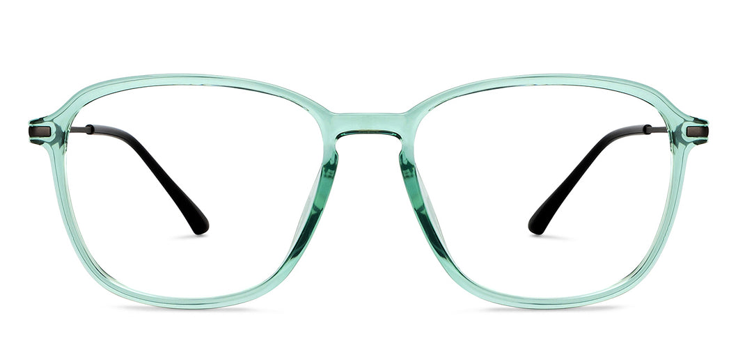 Green Rectangle Full Rim Unisex Eyeglasses by Lenskart Air Online-201334