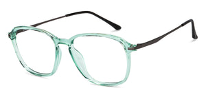 Green Rectangle Full Rim Unisex Eyeglasses by Lenskart Air Online-201334