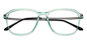Green Rectangle Full Rim Unisex Eyeglasses by Lenskart Air Online-201334