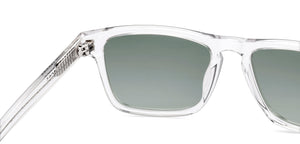 White Transparent Rectangle Full Rim Unisex Sunglasses by John Jacobs-215580
