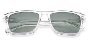 White Transparent Rectangle Full Rim Unisex Sunglasses by John Jacobs-215580