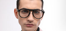 Load image into Gallery viewer, Black Aviator Full Rim Unisex Eyeglasses by John Jacobs-218233