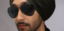 Load image into Gallery viewer, Black Aviator Full Rim Men Sunglasses by John Jacobs-212583