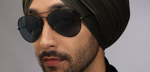 Black Aviator Full Rim Men Sunglasses by John Jacobs-212583