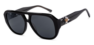 Black Aviator Full Rim Women Sunglasses by John Jacobs-216819