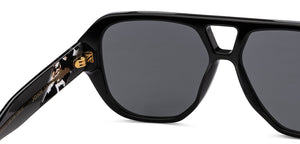 Black Aviator Full Rim Women Sunglasses by John Jacobs-216819