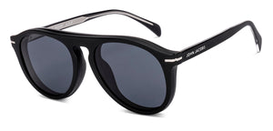 Black Aviator Full Rim Unisex Eyeglasses by John Jacobs-218233