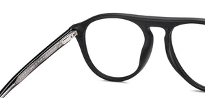 Black Aviator Full Rim Unisex Eyeglasses by John Jacobs-218233