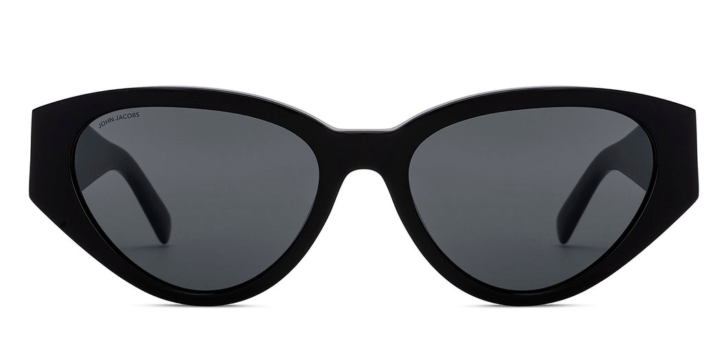 Black Cat Eye Full Rim Women Sunglasses by John Jacobs-216812
