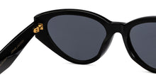 Load image into Gallery viewer, Black Cat Eye Full Rim Women Sunglasses by John Jacobs-216812