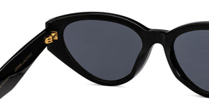 Black Cat Eye Full Rim Women Sunglasses by John Jacobs-216812