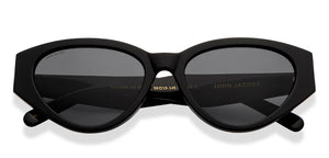 Black Cat Eye Full Rim Women Sunglasses by John Jacobs-216812