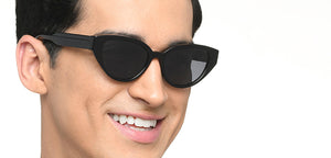 Black Cat Eye Full Rim Unisex Sunglasses by Lenskart-217417