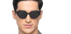 Black Cat Eye Full Rim Unisex Sunglasses by Lenskart-217417