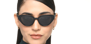 Black Cat Eye Full Rim Unisex Sunglasses by Lenskart-217417