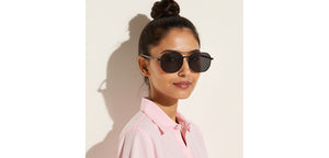 Black Geometric Full Rim Unisex Sunglasses by Vincent Chase Polarized-229021