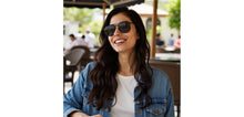 Load image into Gallery viewer, Black Geometric Full Rim Unisex Sunglasses by Vincent Chase Polarized-229021