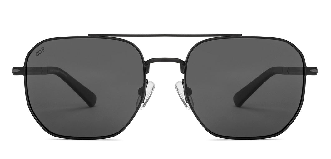 Black Geometric Full Rim Unisex Sunglasses by Vincent Chase Polarized-229021