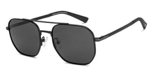 Load image into Gallery viewer, Black Geometric Full Rim Unisex Sunglasses by Vincent Chase Polarized-229021