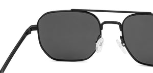 Black Geometric Full Rim Unisex Sunglasses by Vincent Chase Polarized-229021