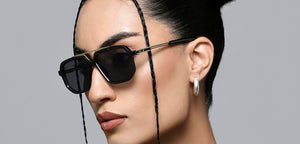 Black Rectangle/ Square Full Rim Unisex Sunglasses by Lenskart STUDIO-221954
