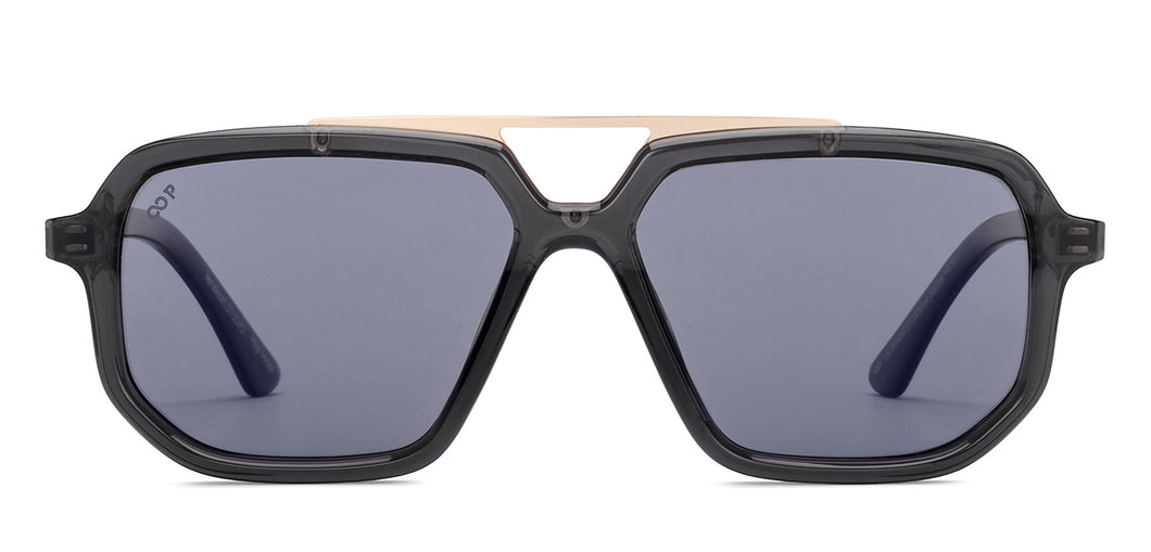 Black Rectangle/ Square Full Rim Unisex Sunglasses by Lenskart STUDIO-221954