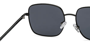 Black Rectangle/ Square Full Rim Unisex Sunglasses by Vincent Chase Polarized-213254