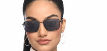 Load image into Gallery viewer, Black Rectangle Full Rim Unisex Sunglasses by John Jacobs-209963