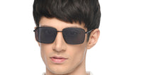 Load image into Gallery viewer, Black Rectangle Full Rim Unisex Sunglasses by John Jacobs-209963
