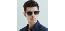 Load image into Gallery viewer, Grey Rectangle Full Rim Unisex Sunglasses by John Jacobs-233379