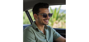 Grey Rectangle Full Rim Unisex Sunglasses by John Jacobs-233379