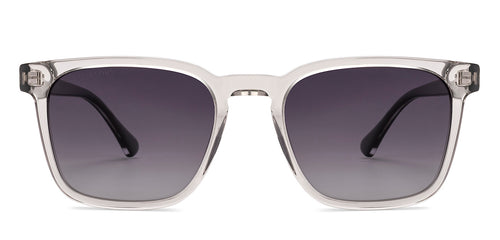 Grey Rectangle Full Rim Unisex Sunglasses by John Jacobs-233379