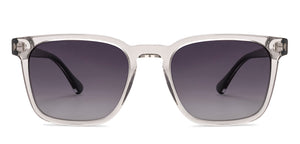 Grey Rectangle Full Rim Unisex Sunglasses by John Jacobs-233379