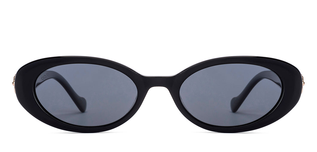 Black Round Full Rim Women Sunglasses by Lenskart-224475