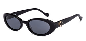 Black Round Full Rim Women Sunglasses by Lenskart-224475