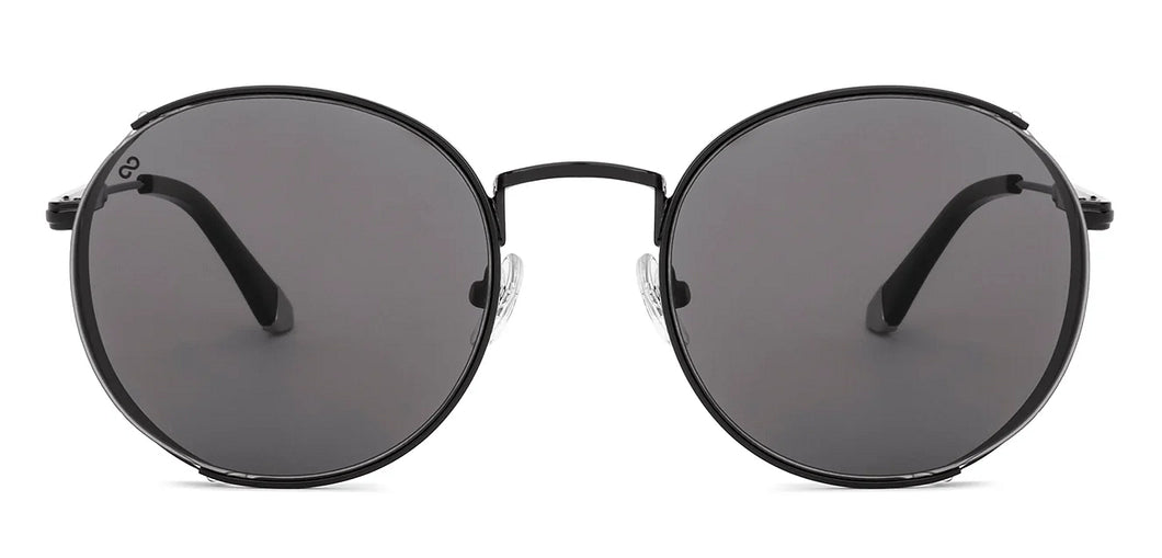 Black Round Full Rim Unisex Sunglasses by Vincent Chase-226145