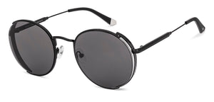 Black Round Full Rim Unisex Sunglasses by Vincent Chase-226145